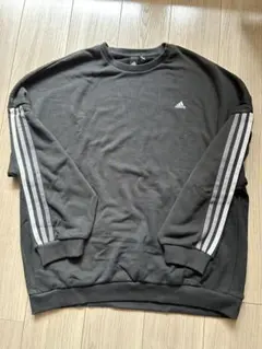 adidas トレーナー L 黒 スリーストライプス