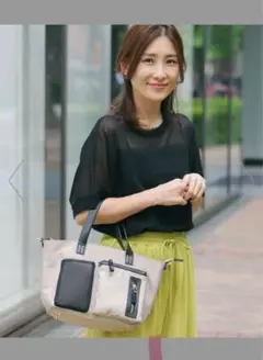 値下げ！未使用！はぁちゅうさんコラボ☆ベージュショルダーバッグ