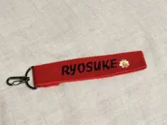 Y*M様 山田涼介　RYOSUKE 刺繍付き　赤いストラップ
