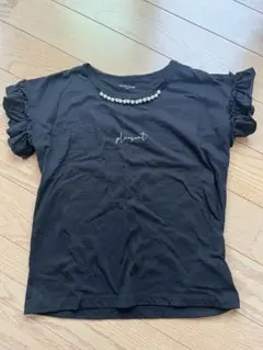 フリル袖 黒 Tシャツ 140サイズ