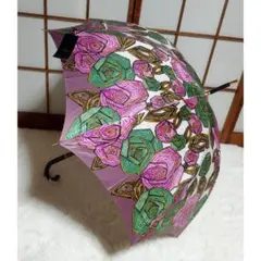 未使用　LANVIN　総柄デザイン傘　花モチーフアート柄　ムーンバット社