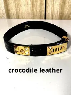crocodile leather ベルト　ADMJ、アタオ等お好きな方にも