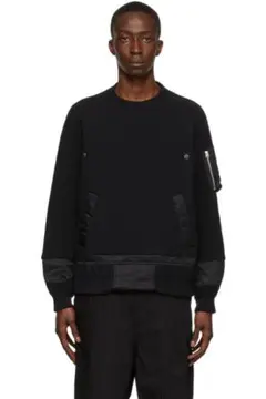 新品未使用 サカイsacai クルースウェット サイズ4 黒