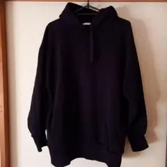 オーバーサイズフード付きパーカー ブラック