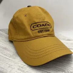 COACH イエロー ベースボールキャップ