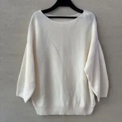 grove グローブ　長袖　カットソー　 トップス　九分丈　白　Mサイズ