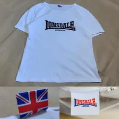 LONSDALE Tシャツ L 白 半袖 ホワイト プリント