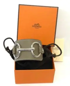 新品 HERMES エルメス ヘリテージ ブレスレット エトゥープ シルバー
