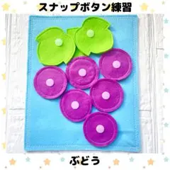 スナップボタン練習 ぶどう『水色』