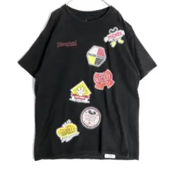 3499　ヘインズ　ディズニー　ミッキー　半袖　Tシャツ　ゆるだぼ　黒