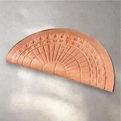 【夏休みセール】文房具好きさん❤︎ イロセ 分度器型 コインケース ベージュ