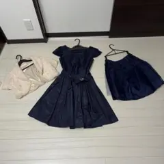 ネイビードレスとボレロセット　ブライダルREW DE REW