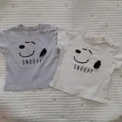 GU　スヌーピーTシャツ　80　２枚セット