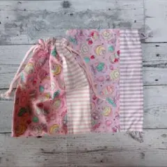 ハンドメイド　巾着袋　小　２枚セット/　31