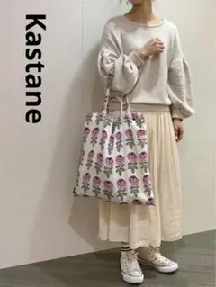 Kastane ボリューム袖 ラメ スウェット