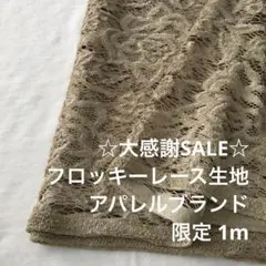 2FL/5401◆1m 感謝祭/限定/ポリレーヨン混フロッキーレース生地