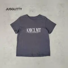 【美品】JUSGLITTY ジャスグリッティー ロゴプリント 半袖Tシャツ 2