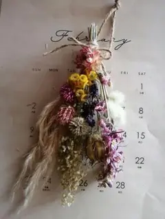 ⑰　スワッグ　ブーケ　ミニ　ドライフラワー　ナチュラル