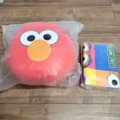 明治スーパーカップ　セサミストリート エルモ　クッションブランケット