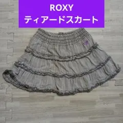 ROXY ティアードスカート グレー