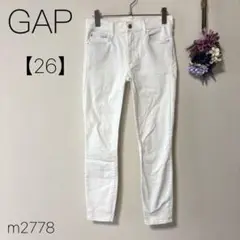 ギャップ ホワイトデニムパンツ ジーンズ スキニー スリム GAP 【26】