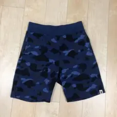 日本製 アベイシングエイプ スウェット ハーフパンツ カモ ブルー