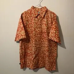 OLD NAVY 花柄 ペイズリー　総柄半袖シャツ L 旧タグ　アロハシャツ
