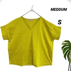 美品/MEDDUM/メデューム/半袖カットソー/Ｖネック ゆったり大きめS