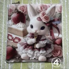 パネルポーチ　うさぎ苺cake ④