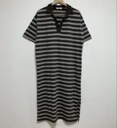 journal standard relume 開襟ワンピース　ボーダー　綿