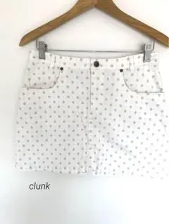 clunk ホワイト模様入りスカート　ゴルフ