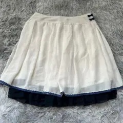 美品✨【just:it】アイボリー プリーツスカート (S相当) 日本製