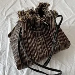 【10/8値下】ELESAC エルサック ラフィラ　巾着 バッグ