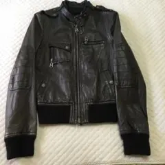 本革 ブラック レザージャケット ライダースジャケット