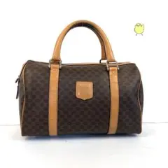 良品 CELINE セリーヌ ミニボストンバッグ マカダム柄 オールドセリーヌ