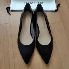 HIMIKO ブラック レザーパンプス 25.5 品番640001