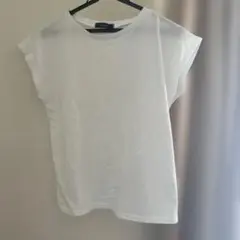 ホワイト ノースリーブ Tシャツ Lサイズ