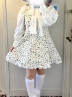 ツイル ベリーガーデン ハンドメイド ワンピース LLサイズ