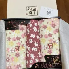 新品　桜　さくら　花柄　ガーゼ＆パイル　ハンカチ　ガーゼ＆パイル　フェイスタオル