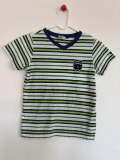 DOUBLE.B ストライプ Vネック Tシャツ 130 男の子