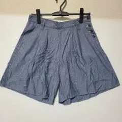 earth music&ecology　デニム調ボタン付きキュロット　Mサイズ