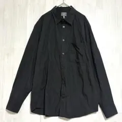 エイチアンドエム　メンズシャツ　黒　薄手　L