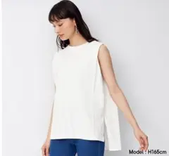 GU ショルダータックチュニックT ノースリーブ　XL