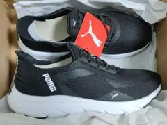 【新品】PUMA SOFTRIDE ブラックスニーカー　スリッポン 25.0