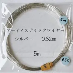 アーティスティックワイヤーシルバー　0.32㎜　5m