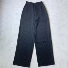 美品 アルマーニGiorgio Armani ブラック ストライプ パンツ 美脚