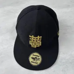 サンボマスター ライブキャップ 刺繍ロゴ スナップバック 黒 × 金