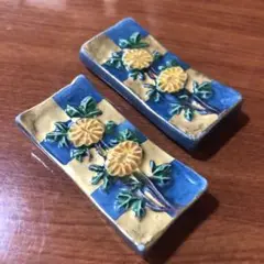 三井大磯　古余呂技窯　川瀬順一（竹春）作　交趾　歓冬花　香合　無傷　共箱　保証。 三井大磯 古余呂技窯 川瀬順一（二代竹春）作 交趾 歓冬花 香合