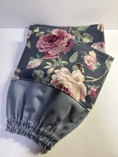 ハンドメイド　ハーフ丈アームカバー　腕カバー　薔薇柄