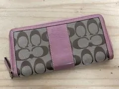 P1107-16 コーチ ラウンドジップ 長財布